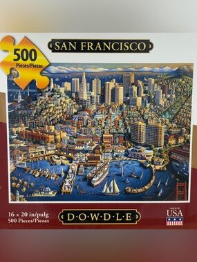 NWT NIB Dowdle National San Francisco 500Pcs Illustrated Map Puzzle Collect 5